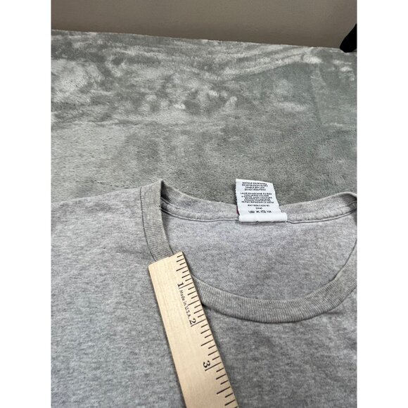 Vintage Tommy Hilfiger Small Flag USA Made Mens Large Gray Shirt Thrashed Preppy - Picture 6 of 13